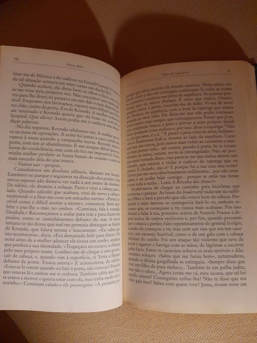 Livro,  "Trópico de capricórnio", Henry Miller