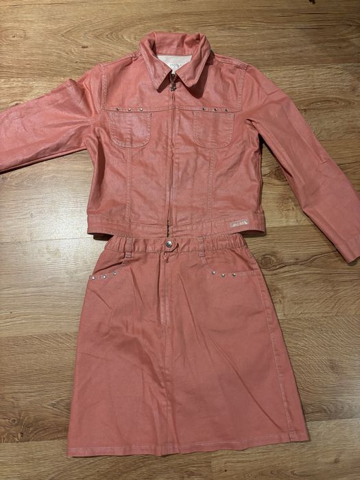 Komplet sukienka kurtka katana jeansowa 146