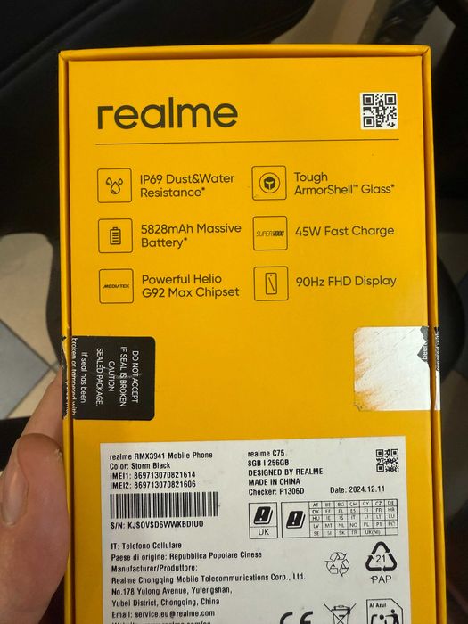 Smartfon REALME C75 8/256GB bateria 5828mAh !!! - ASCOM ul klasztorna