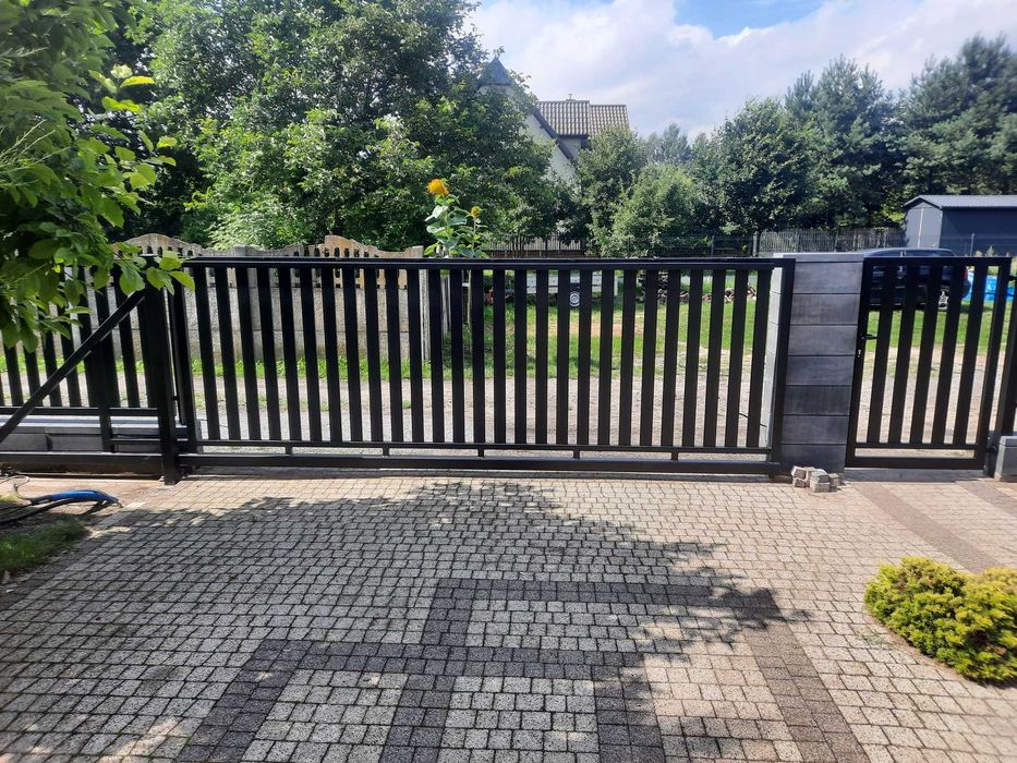 Brama przesuwna (pion. profil 80x20) 4mx1,5m ocynk PRODUCENT