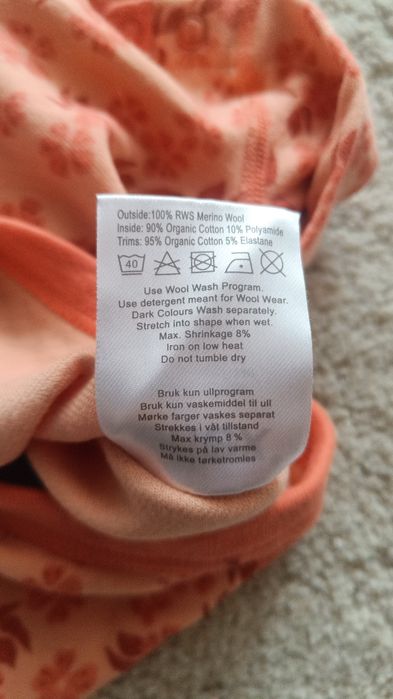 Reflex body z długim rękawem wełna merino 62