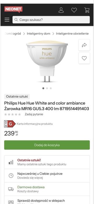 Żarówki Philips Hue ambiance