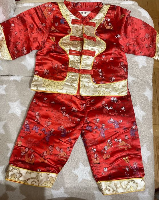 Strój karnawałowy dla chłopca bal niemowlęcy 74 Chińczyk Azjata kimono