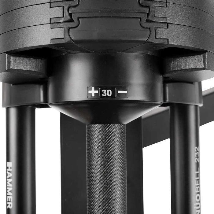 Zestaw hantli systemowych ze stojakiem HAMMER SMARTLOCK 2x32 kg