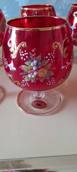 6 Copos T. MURANO Glass