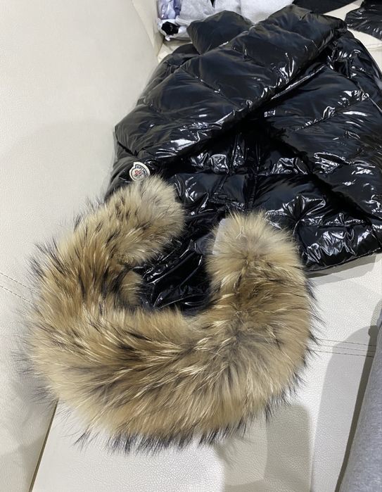 Nowa kurtka damska zimowa Moncler ski futro gęsi puch czarna S M