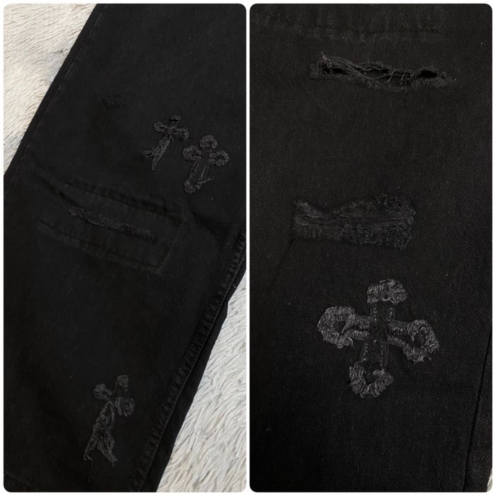 Продам мужские джинсы чорные багги с крестами Boohoo