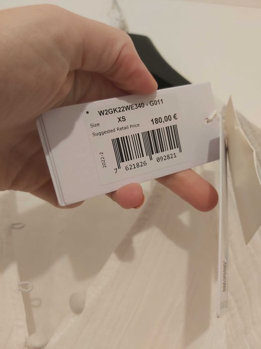 NOWA  sukienka boho ażurowa GUESS biała falbanki koronka us xs eu 38