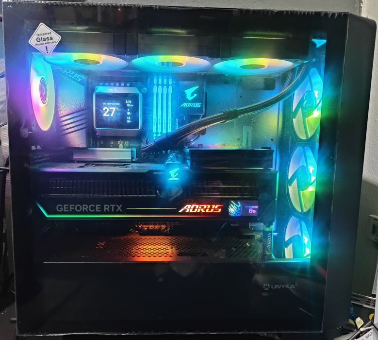 Setup PC Topo Gama Completo i9 14th 64GB RTX5090 9TB SSD 2x Monitores