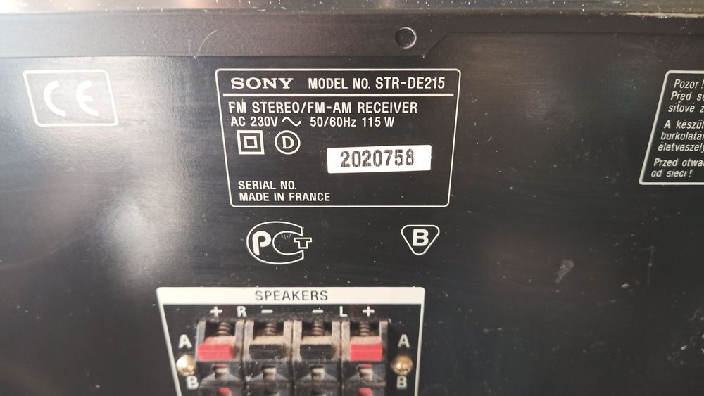 Amplituner Sony str - de215  Francja
