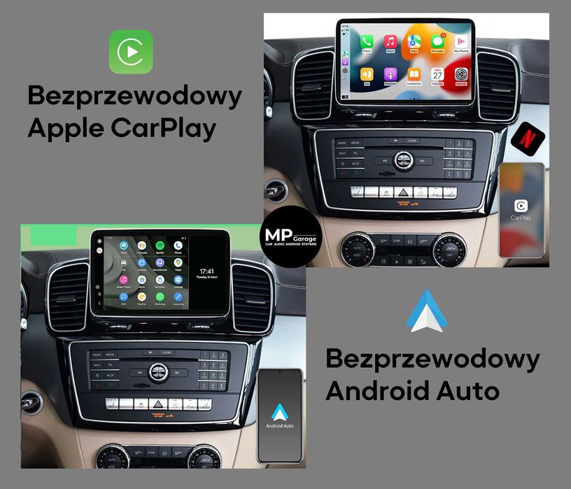 Mercedes Benz GLS / GLE stacja Android CarPlay/AndroidAuto Montaż FV