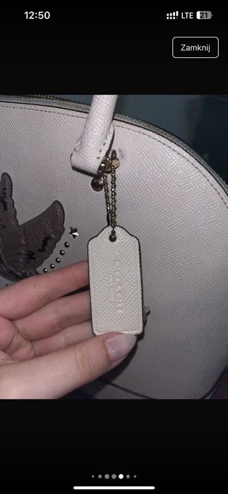 Torebka coach kremowa vintage