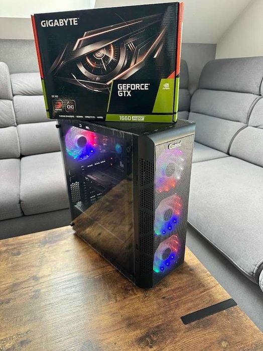 Komputer Gamingowy ARGB i5 9400f, gtx 1660 6gb super 16gb ddr4  m2+hdd
