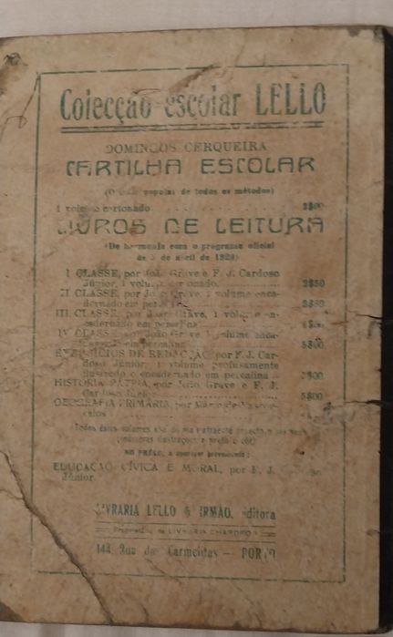 A cartilha escolar 1937