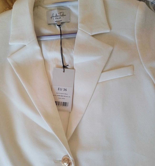 NA-KD bialy żakiet oversize r.36