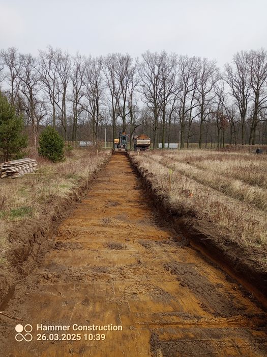 Usługi Koparka Kołową. Minikoparka, Mecalac, Roboty ziemne