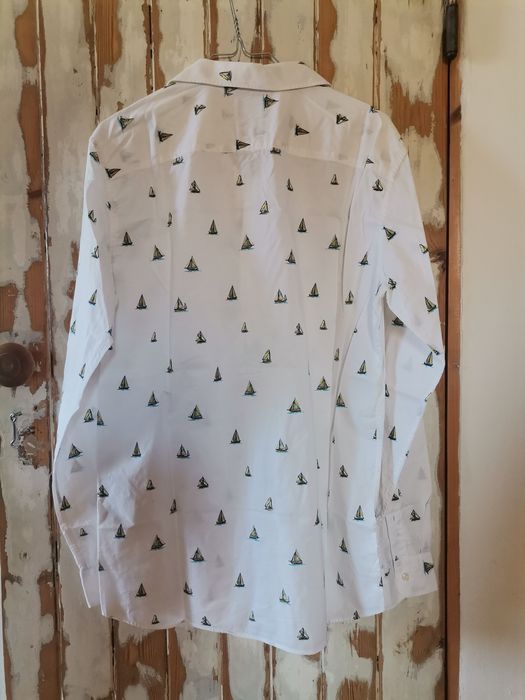 Biała koszula męska w jachty Selected Homme L/42