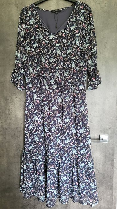 Sukienka z falbaną nowa 40 Greenpoint ze złotą nitką