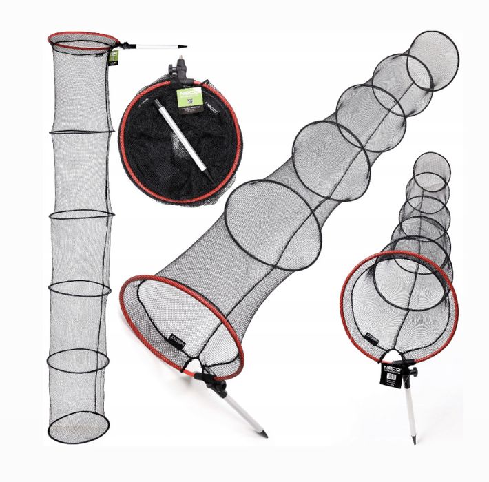 Siatka wędkarska na ryby 200 cm + wysięgnik rączka