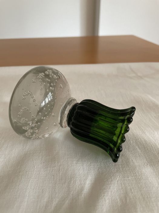 Castiçal em vidro maciço Vintage