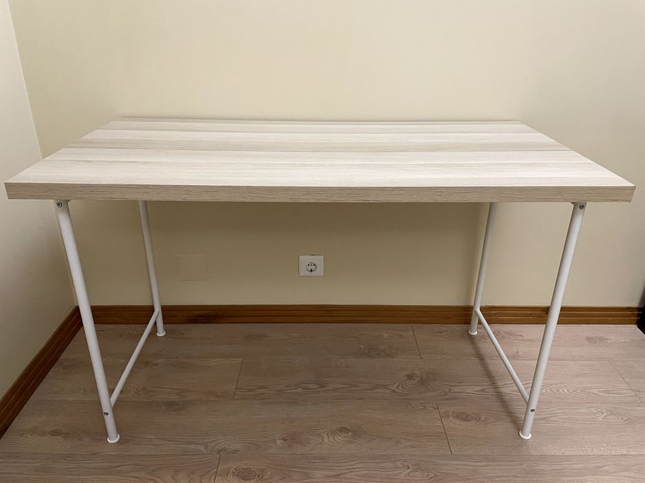 Secretária, ef carvalho c/velatura branca/branco, 120x60 cm, LAGKAPTEN / SPÄND, IKEA