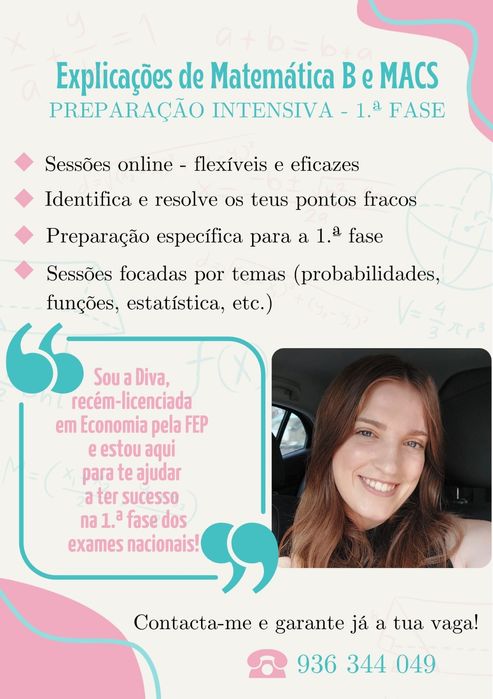 Sessões de preparação para exame de Matemática B e MACS