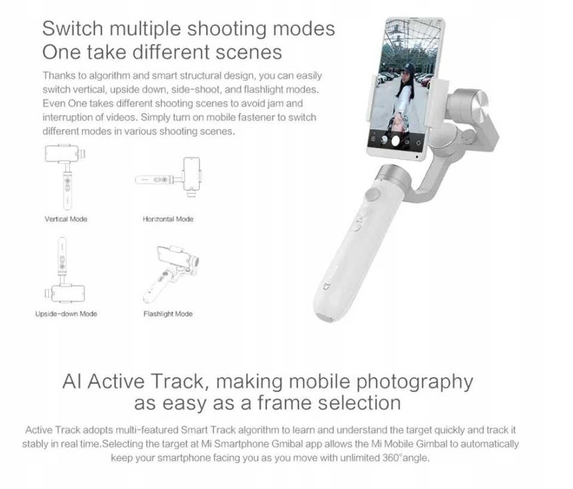 Xiaomi Mijia 3-osiowy stabilizator gimbala do telefonu