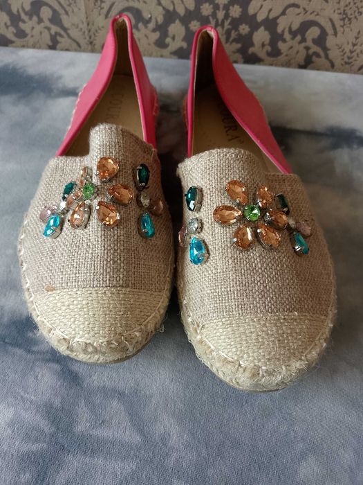 baleriny espadryle 38 z kryształkami