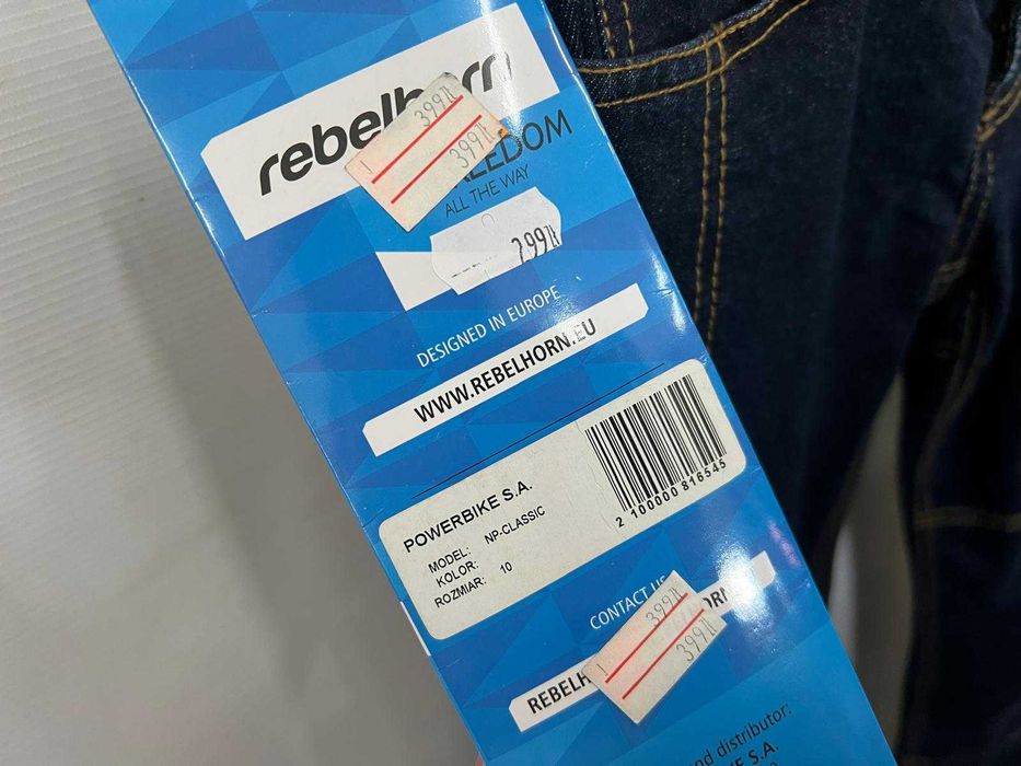 Spodnie jeansowe motocyklowe damskie ciemny jeans rozmiar 10 Rebelhorn Classic