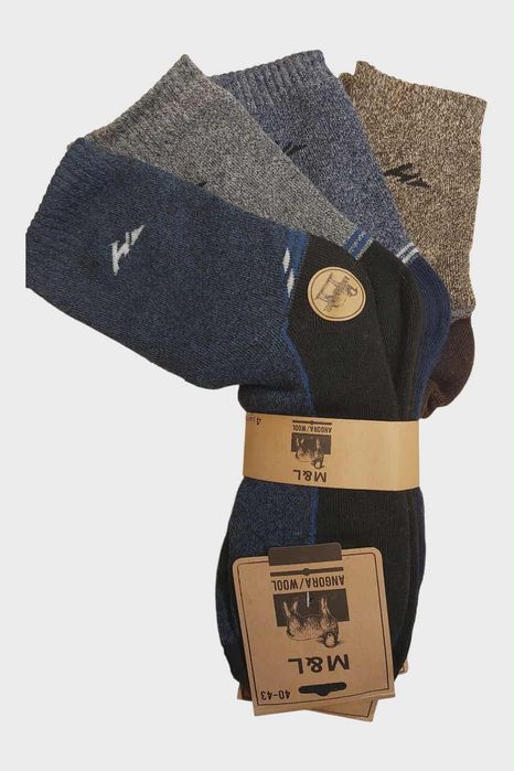 Skarpety męskie wełniane z angory 4 pary 30 zł