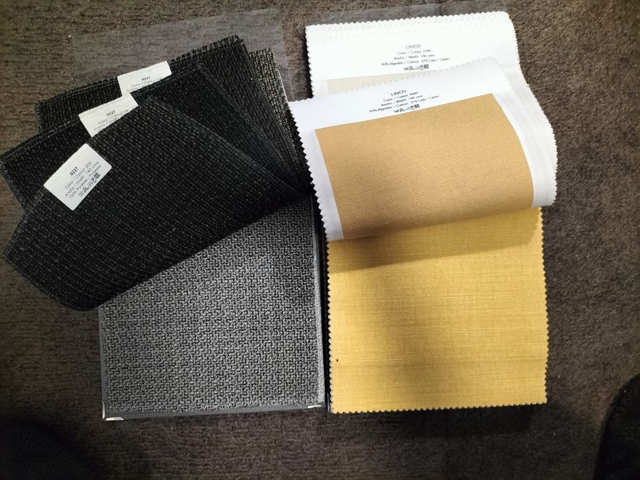 Lote de catálogos de amostras de tecidos de decoração