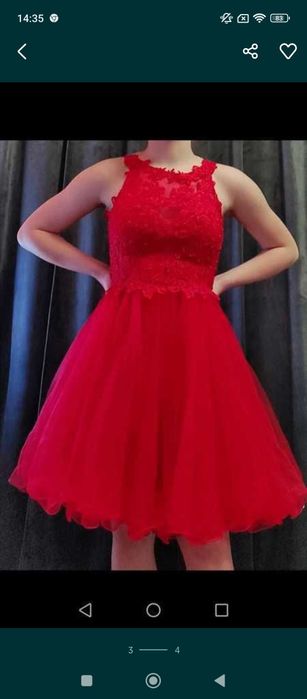 Studniówka czerwona sukienka