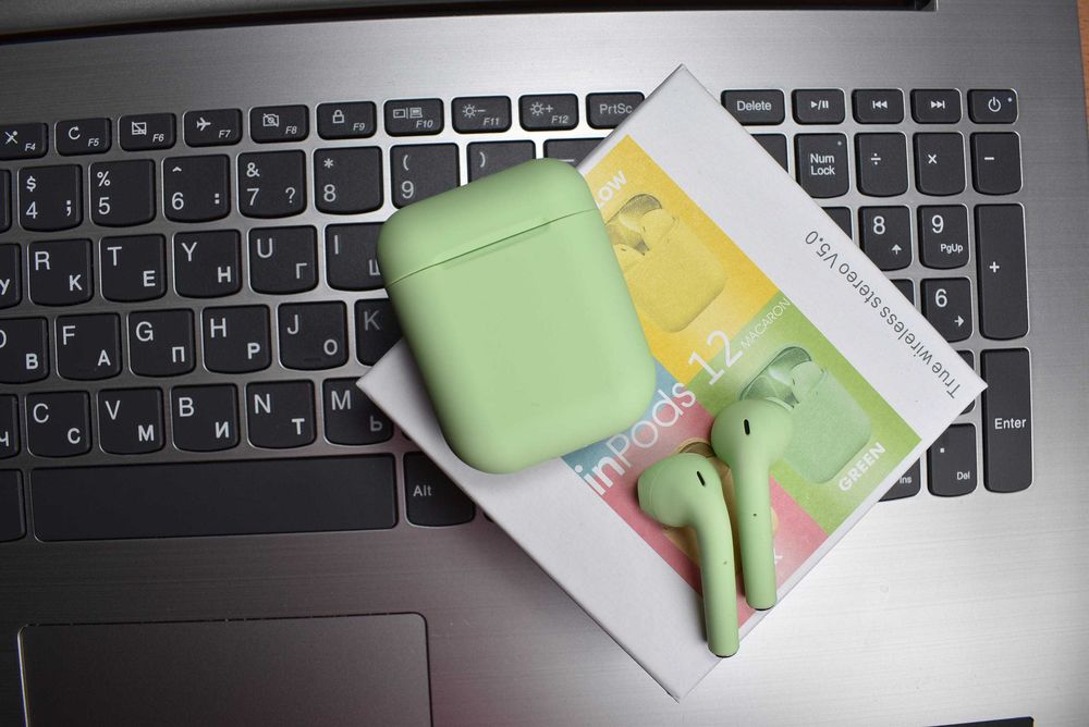 Акція i12 Inpods Сенсорні Бездротові Навушники Bluetooth Зелений