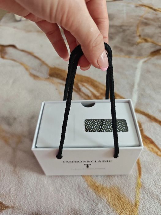 Elegancki zestaw prezentowy krawat + poszetka + spinki do mankietów