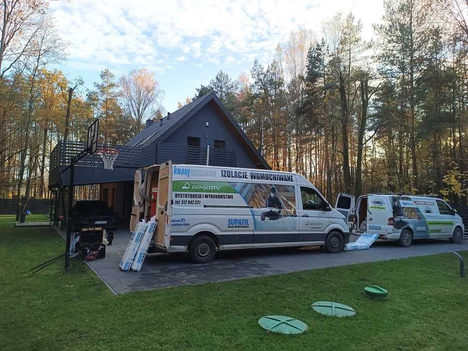 Docieplenia metodą wdmuchiwania Celuloza Wełna Knauf Supafil Piana pur