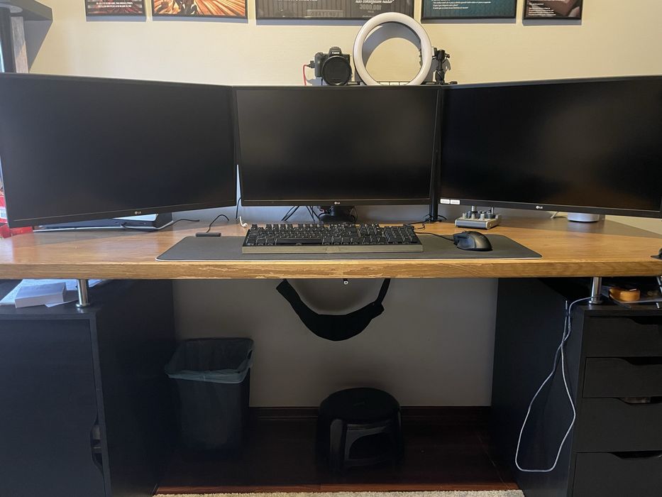 Suporte para 3 monitores até 27 polegadas