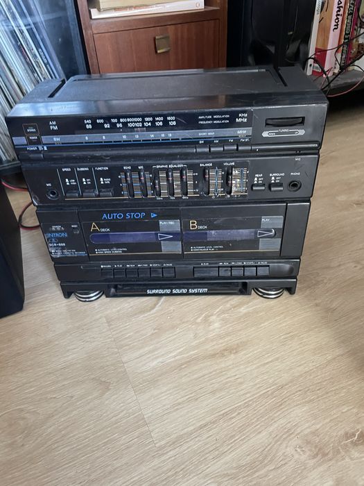 Aparelhagem pequena intron radio e cassete