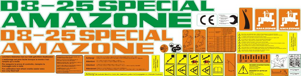 Naklejki Siewnik Amazone D8-30 D8-25 Special Super AD Drill Star