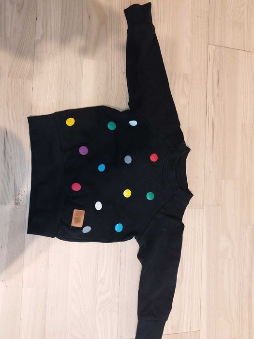 La Mama czarna bluza w kropki 1-2 lat 86 cm