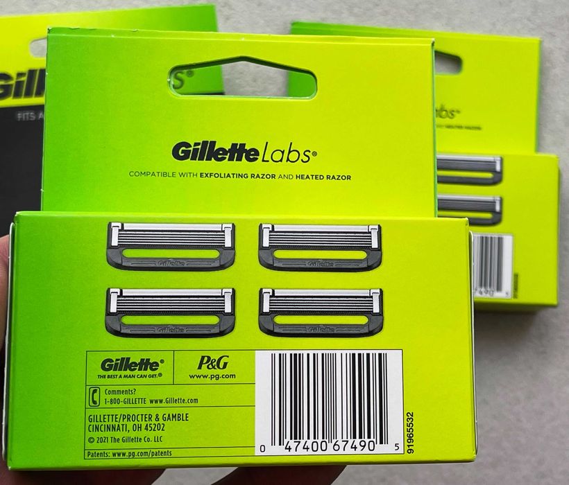 Бритва Gillette Labs Оригинал США, Леза Labs