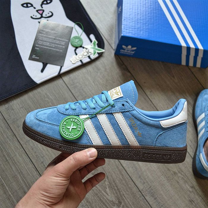 Чоловічі кросівки Adidas Handball Spezial 'Light Blue/Cloud White/Gum' Розміри 40-44