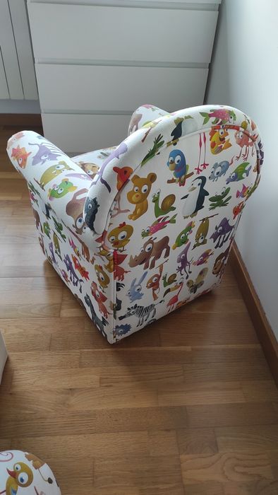 Poltrona criança sofá desenhos animados como.novo