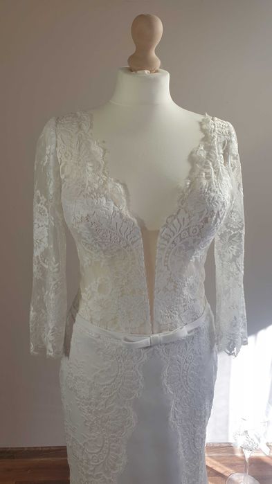 Wyprzedaż! Wyjątkowa suknia ślubna koronkowa