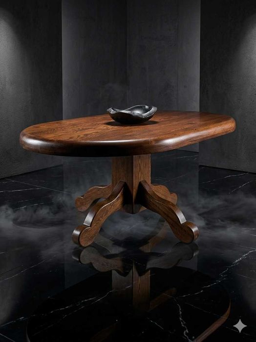 Masywny Stół Dębowy Owalny 175x94 cm | Styl Holenderski / Rustykalny | Stan BDB