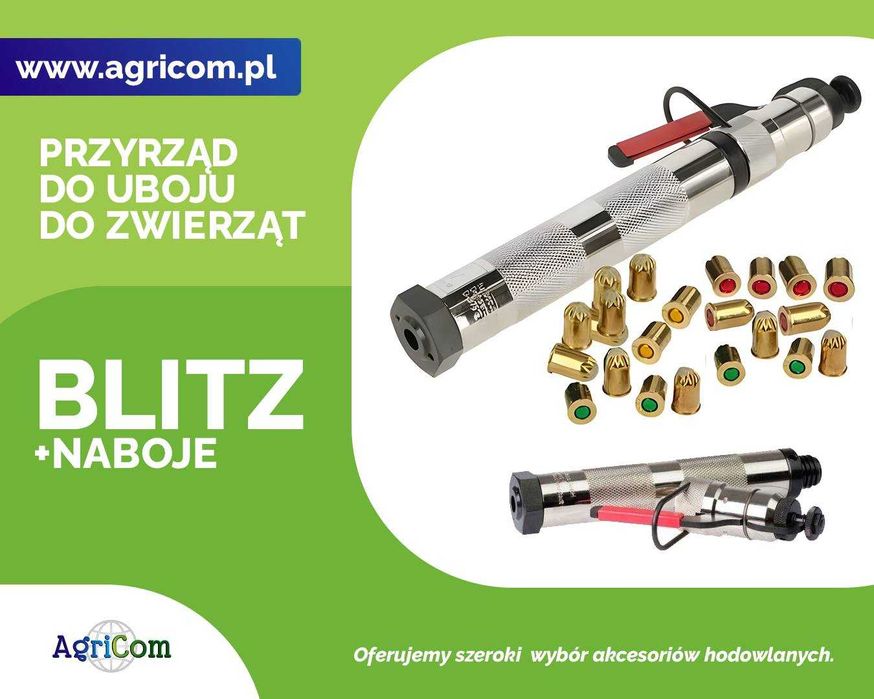 Aparat ubojowy, przyrząd do ogłuszania zwierząt-BLITZ-RADICAL+ NABOJE