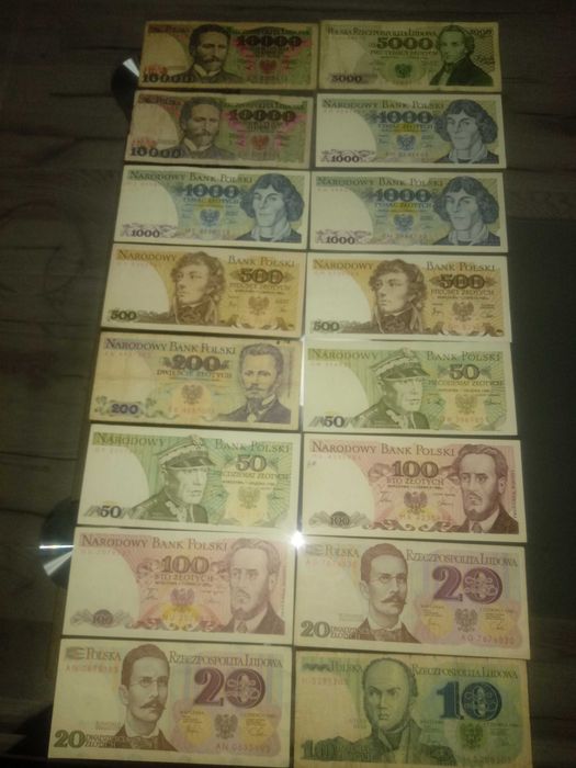 Banknoty prl różne