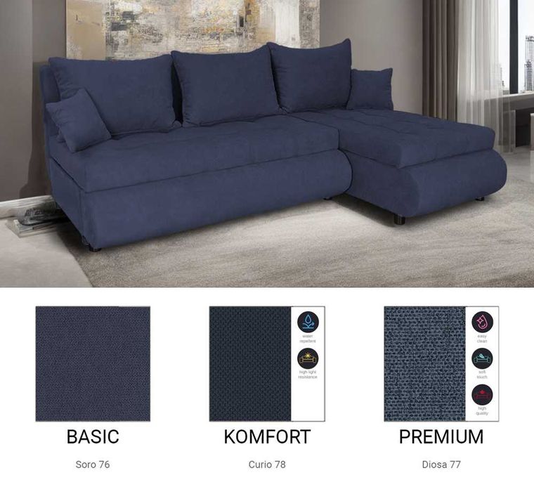 Narożnik z funkcją spania Nela / Różne kolory / Raty / SZYBKA DOSTAWA!