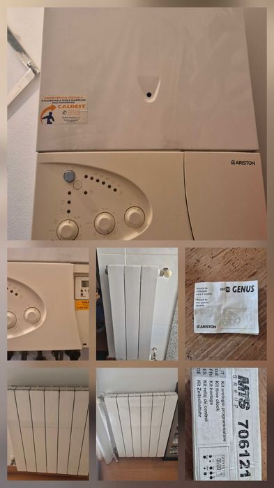 Caldeira gás e radiadores para aquecimento