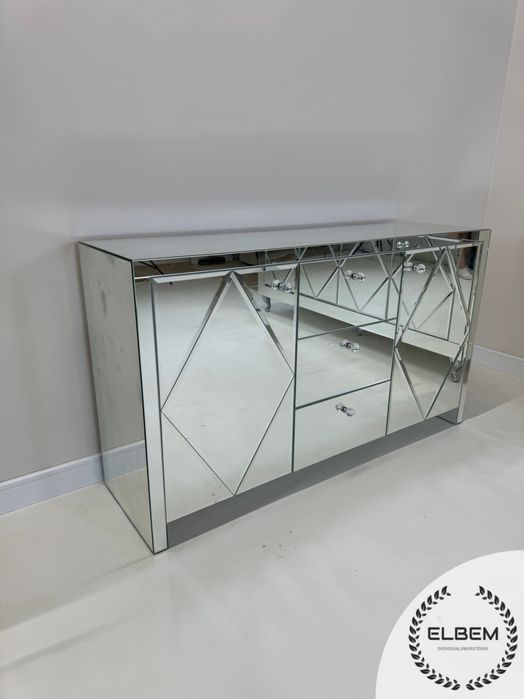 Lustrzana komoda Glamour / Romby