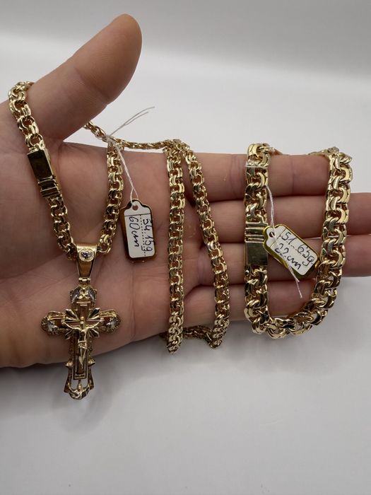 Nowy złoty zestaw Garibaldi Pr. 585 14K